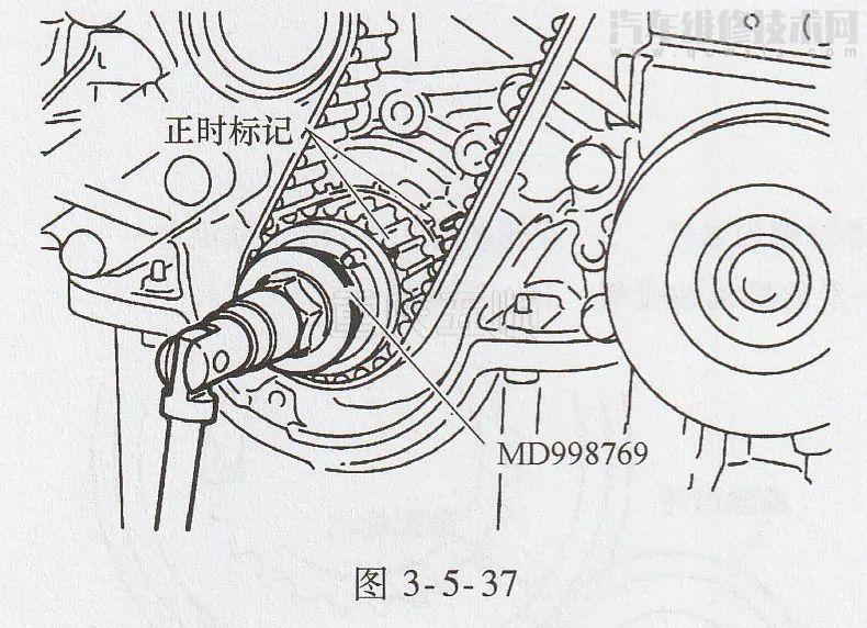帕杰罗v73正时皮带图解,v73正时皮带安装图 0l6g72)(3.8l 6g75)正时皮带安装图 三菱帕杰罗正时皮带怎么拆