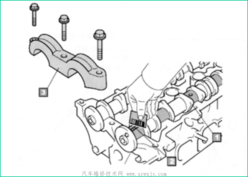 【发动机凸轮轴与轴瓦配合间隙检测方法】图1