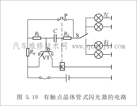 【转向灯系统的组成与（闪光器）工作原理】图3