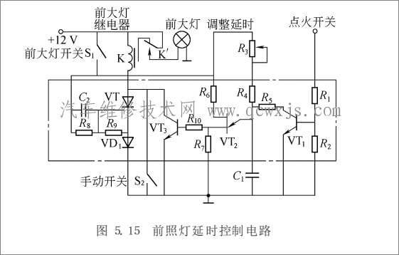 前照灯延时控制工作原理