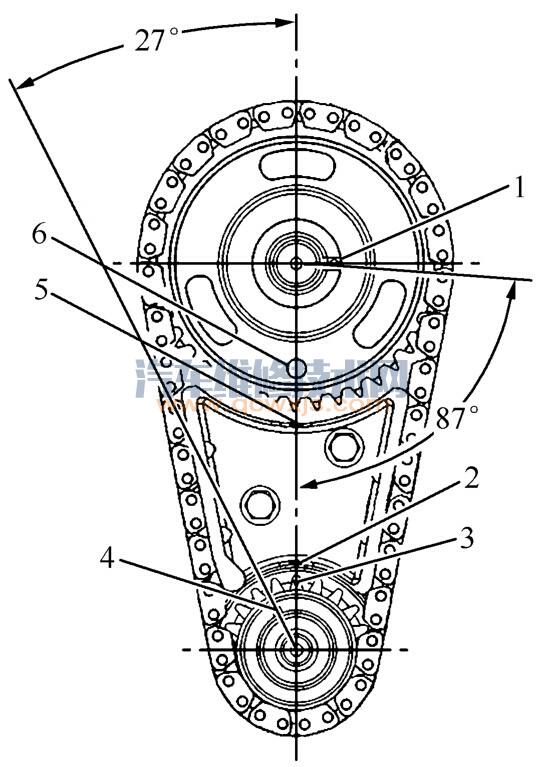 【GL8（陆尊）轿车正时链条拆卸与安装】图1