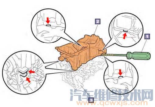 【垫片/密封填料（油底壳、汽缸盖）拆卸和安装方法和注意事项】图4