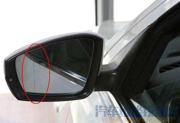 汽车后视镜上有条竖线是干嘛用的？