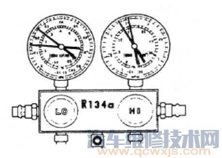 用歧管压力表检查制冷系统压力诊断维修汽车空调故障