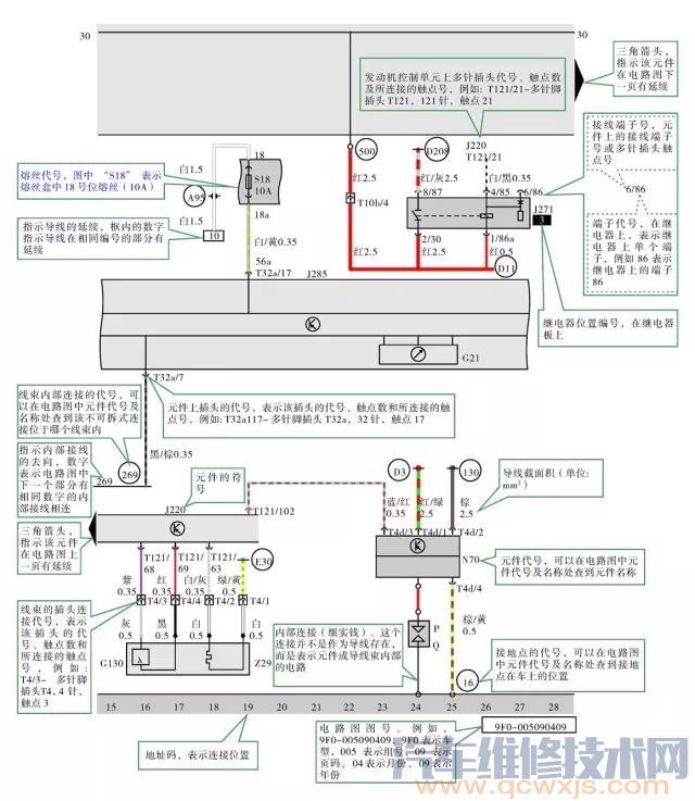 【大众车电路图识读方法】图4