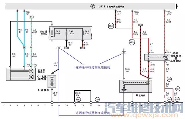 大众车电路图识读方法