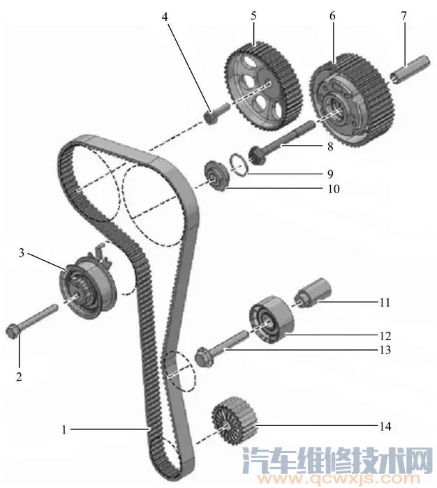 【捷达/桑塔纳/POLO/高尔夫/速腾/朗逸（1.4L CKA/1.6L CPD EA211）正时校对方法】图2