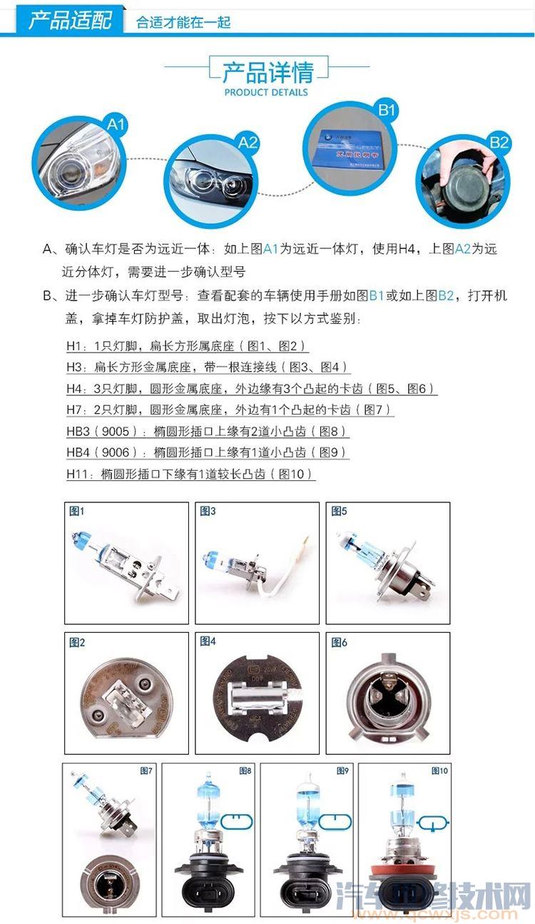 凯越灯泡型号一览表图片