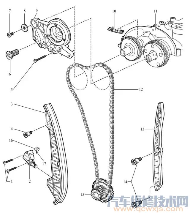 【途观/CC/迈腾（1.8L/2.0L TSI）正时拆卸与安装方法】图1