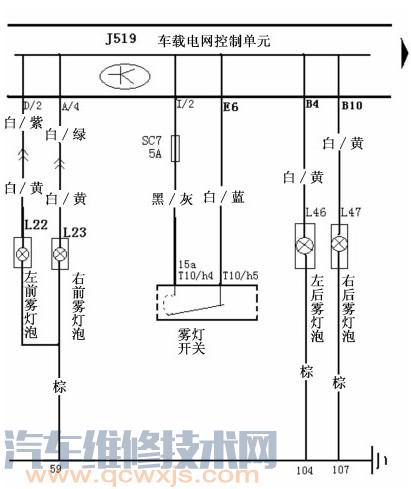 大众途安前雾灯不亮的奇怪故障