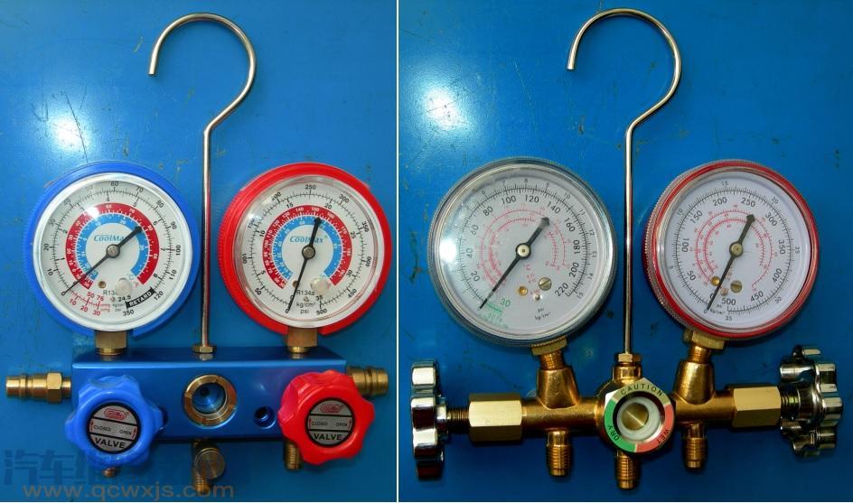 汽车空调制冷剂加注步骤教程（歧管压力表）