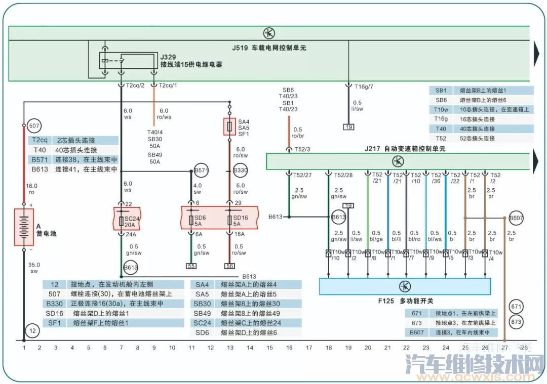 【自动变速器的控制电路图识读】图3