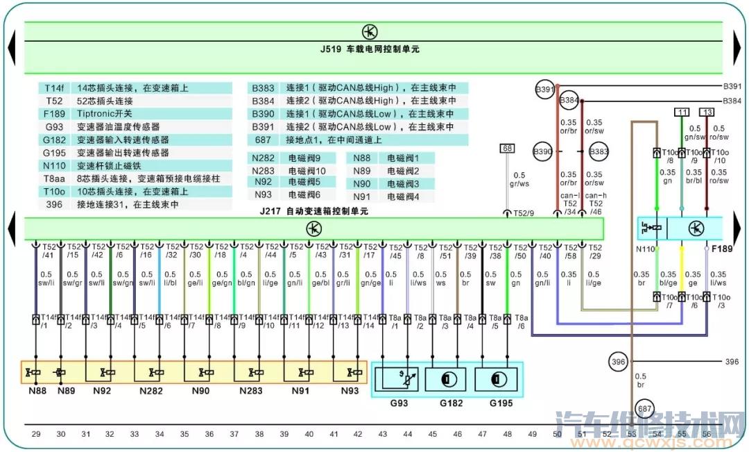 【自动变速器的控制电路图识读】图4