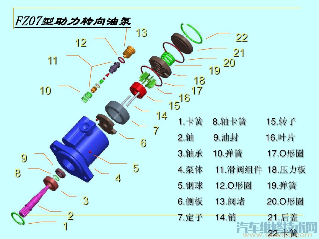 洋马发动机油泵分解图图片