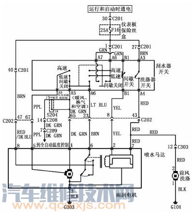 凯越开大灯雨刷开始工作且喇叭不响