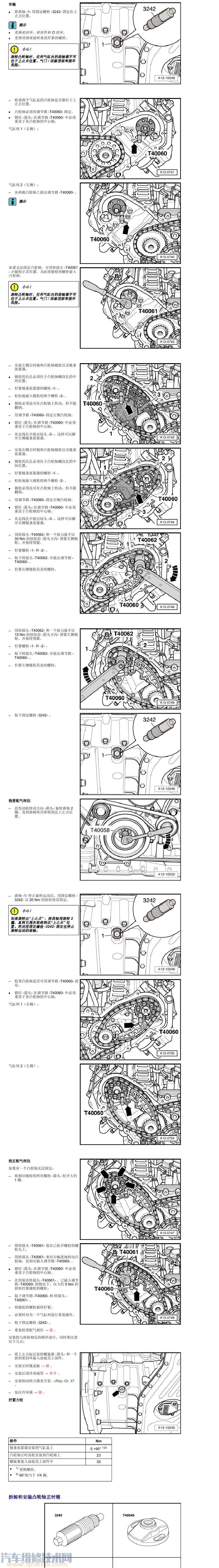【Audi奥迪A4正时校对方法（2005-2008）】图3