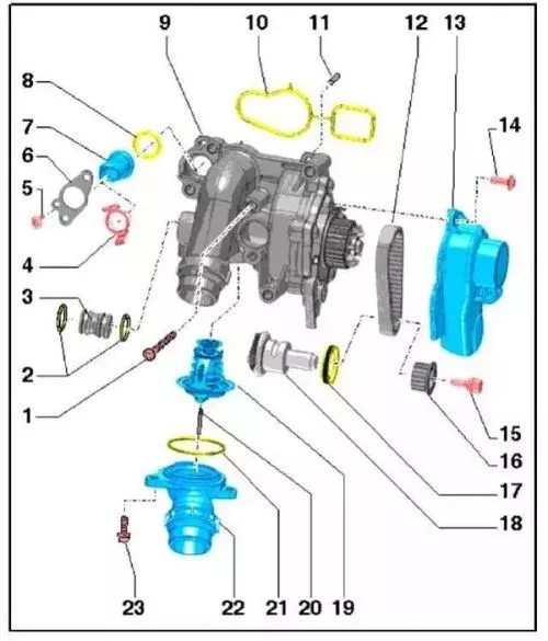【奥迪A4L水泵拆卸与安装的正确步骤】图1