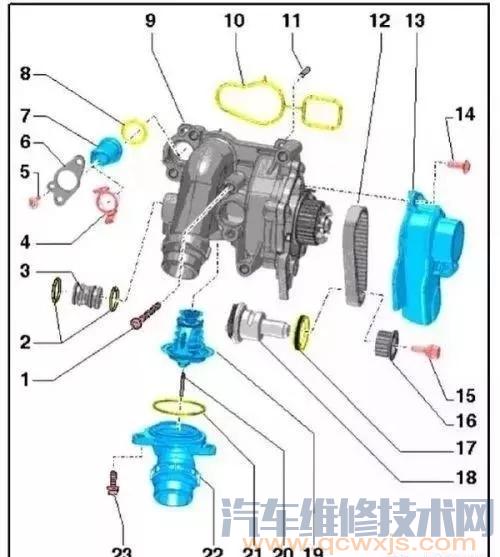 【大众奥迪EA888水泵拆卸与安装的正确步骤】图1