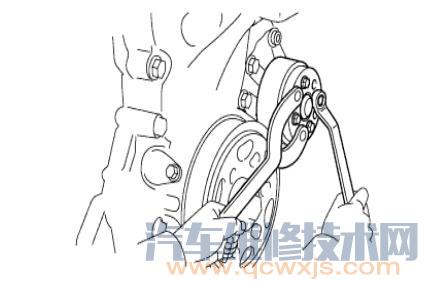 【发动机水泵拆卸安装方法（图）】图2