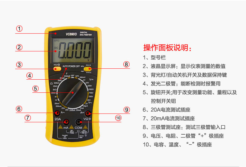 【数字式万用表的使用方法以及常用的检测操作教程】图1