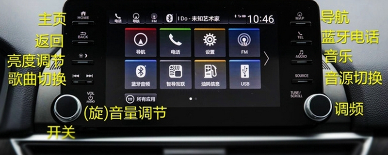 本田雅阁蓝牙是哪个键