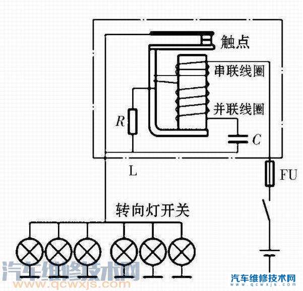 【汽车转向灯工作原理  汽车转向灯电路图】图2