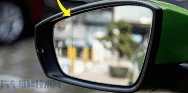 汽车后视镜有一条虚线是干什么用？