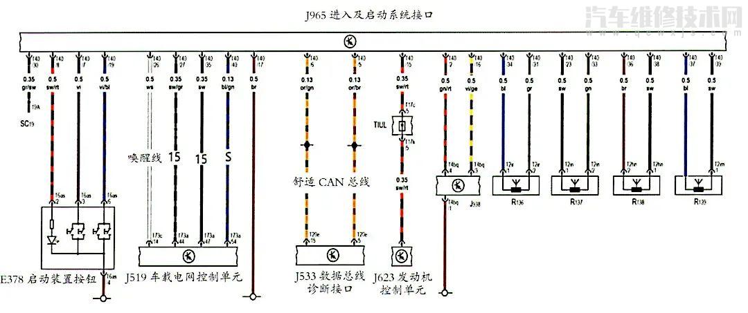 【大众迈腾一键启动无法使用,电子转向柱锁锁止,发动机不能启动维修案例】图1