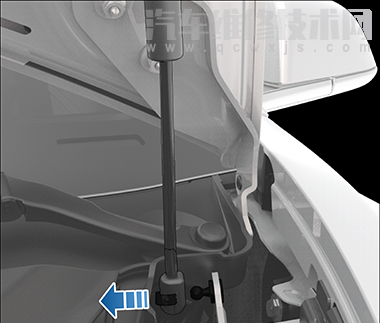 特斯拉Model3更换前备箱支柱的方法