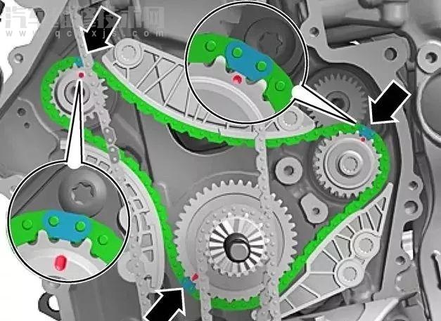 大众EA888发动机正时链条和高压油泵拆装图解