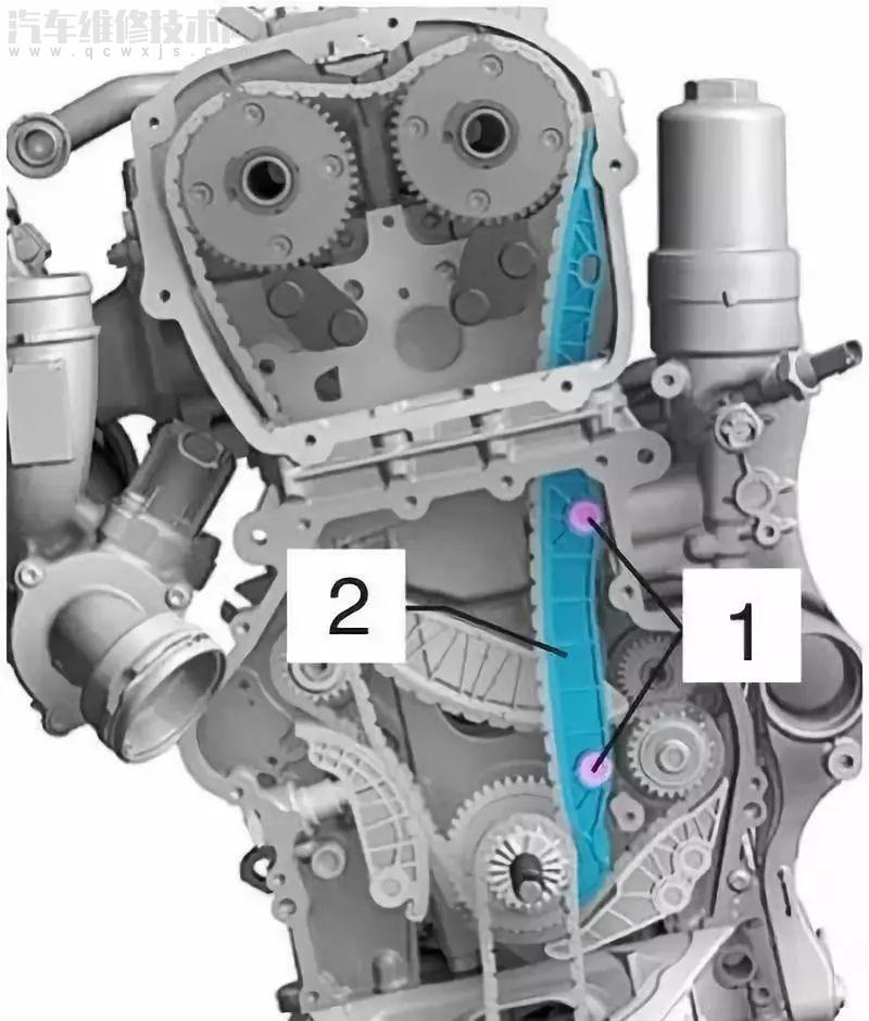 大众EA888发动机正时链条和高压油泵拆装图解