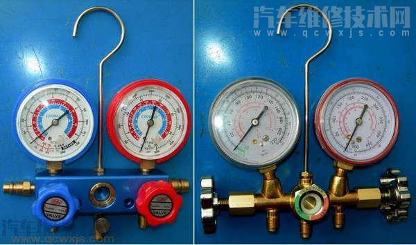 汽车空调歧管压力表正确使用方法