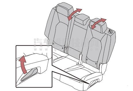 红旗HS5后排座椅调节及折叠方法