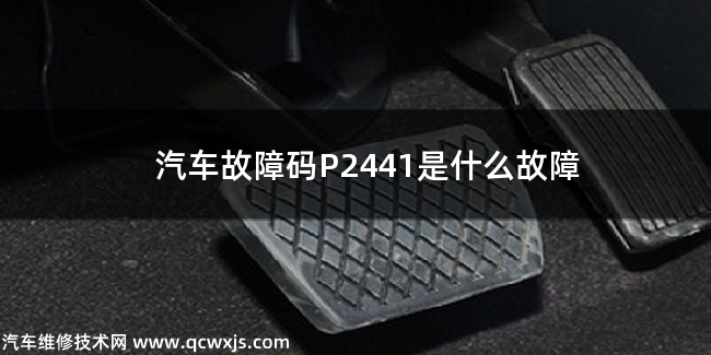  汽车故障码P2441是什么故障 P2441故障码怎么解决