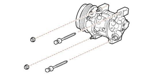 【汽车空调压缩机的拆卸步骤（图）】图4