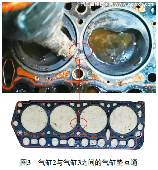 【发动机怠速抖动加速无力经常缺少冷却液维修案例】图3