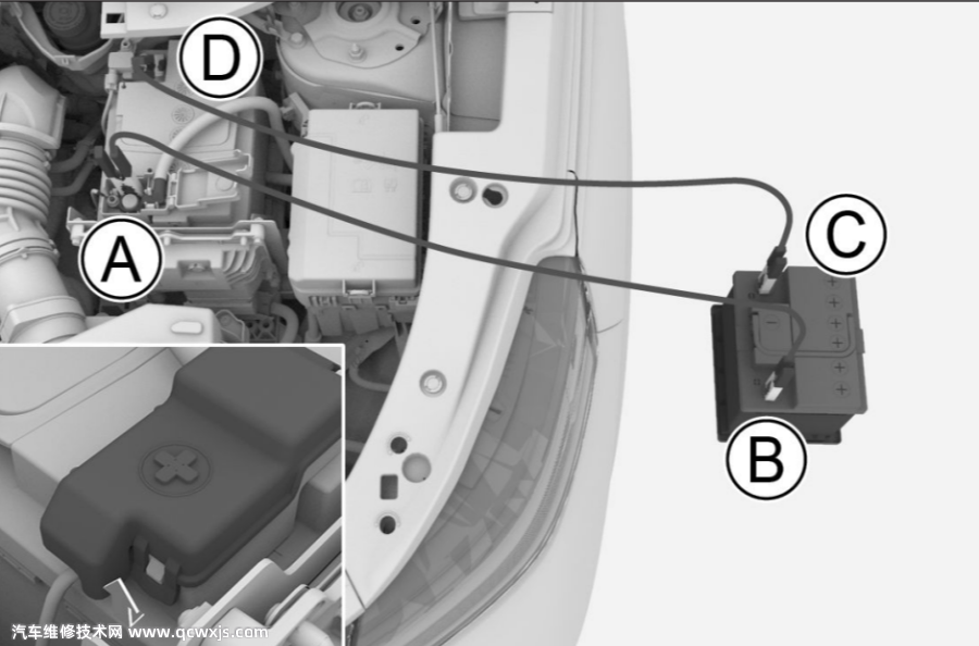 两车如何搭电启动图解